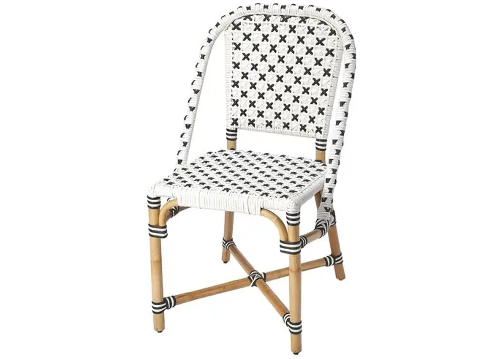 Cape Rattan Side Chair - Black