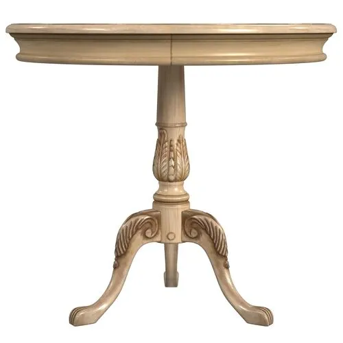 Tina Round Pedestal Foyer/Bistro Table - Beige