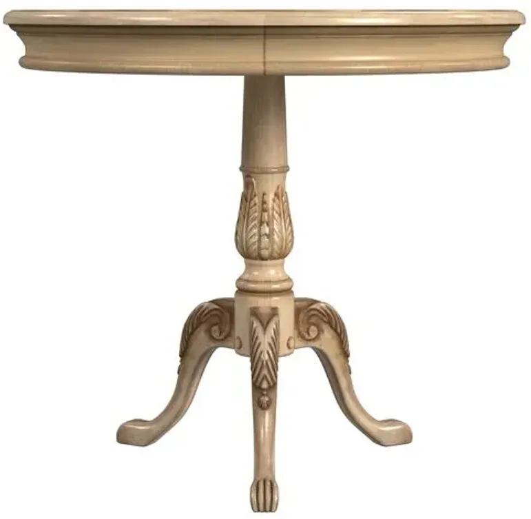 Tina Round Pedestal Foyer/Bistro Table - Beige