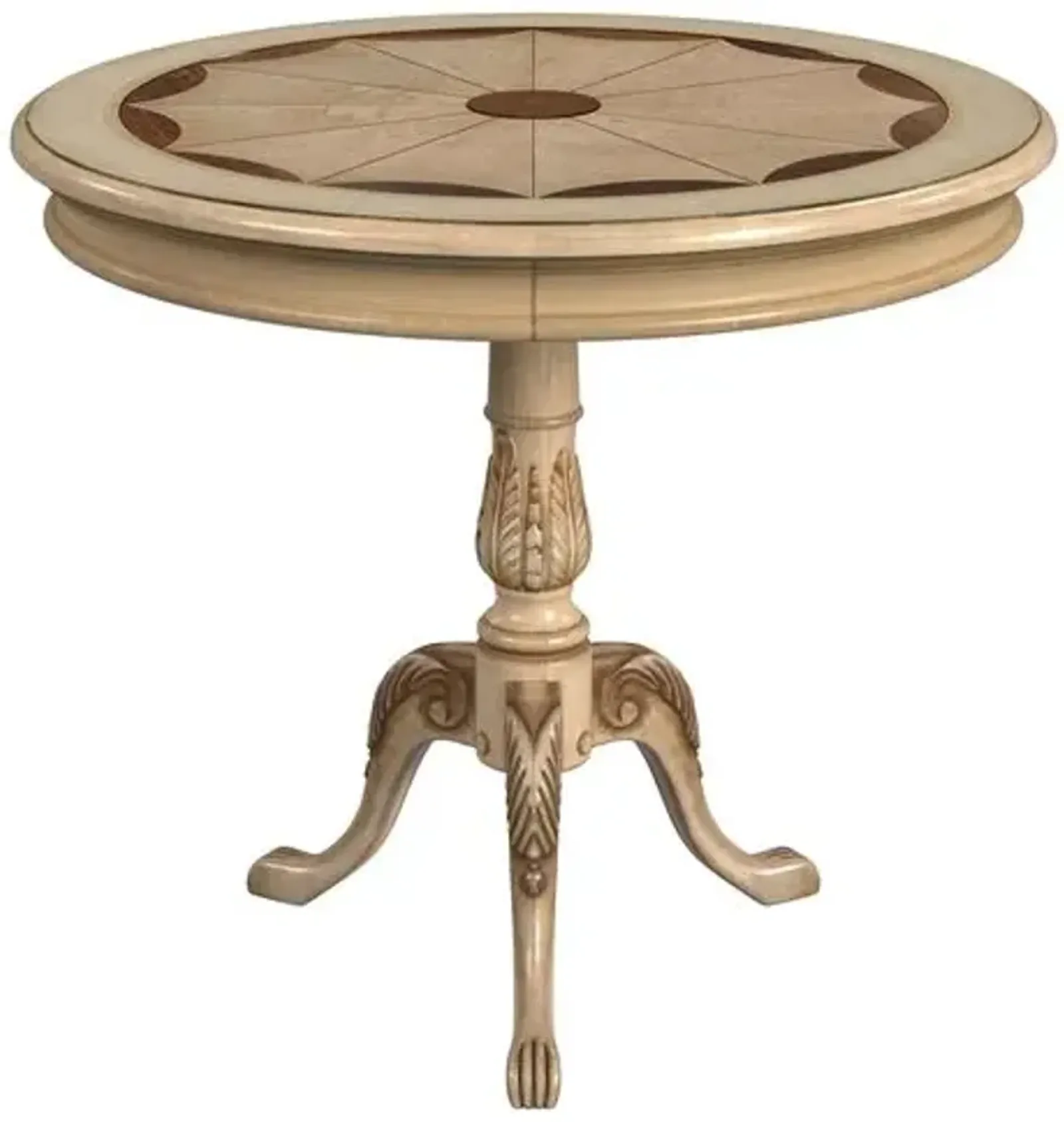 Tina Round Pedestal Foyer/Bistro Table - Beige