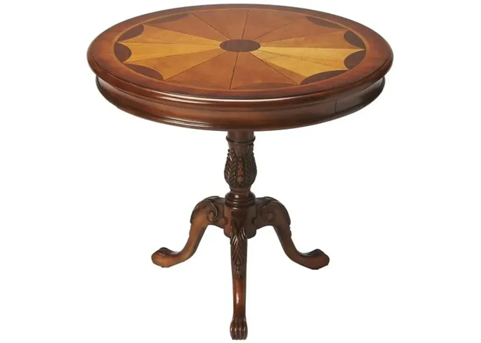 Tina Round Pedestal Foyer/Bistro Table - Brown