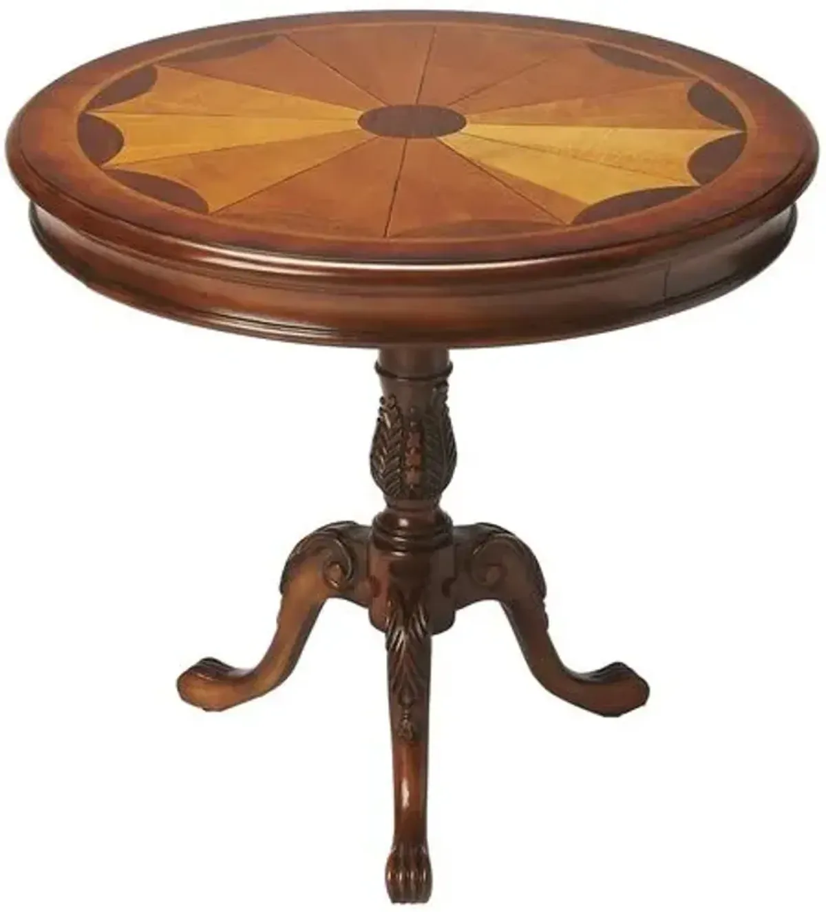 Tina Round Pedestal Foyer/Bistro Table - Brown