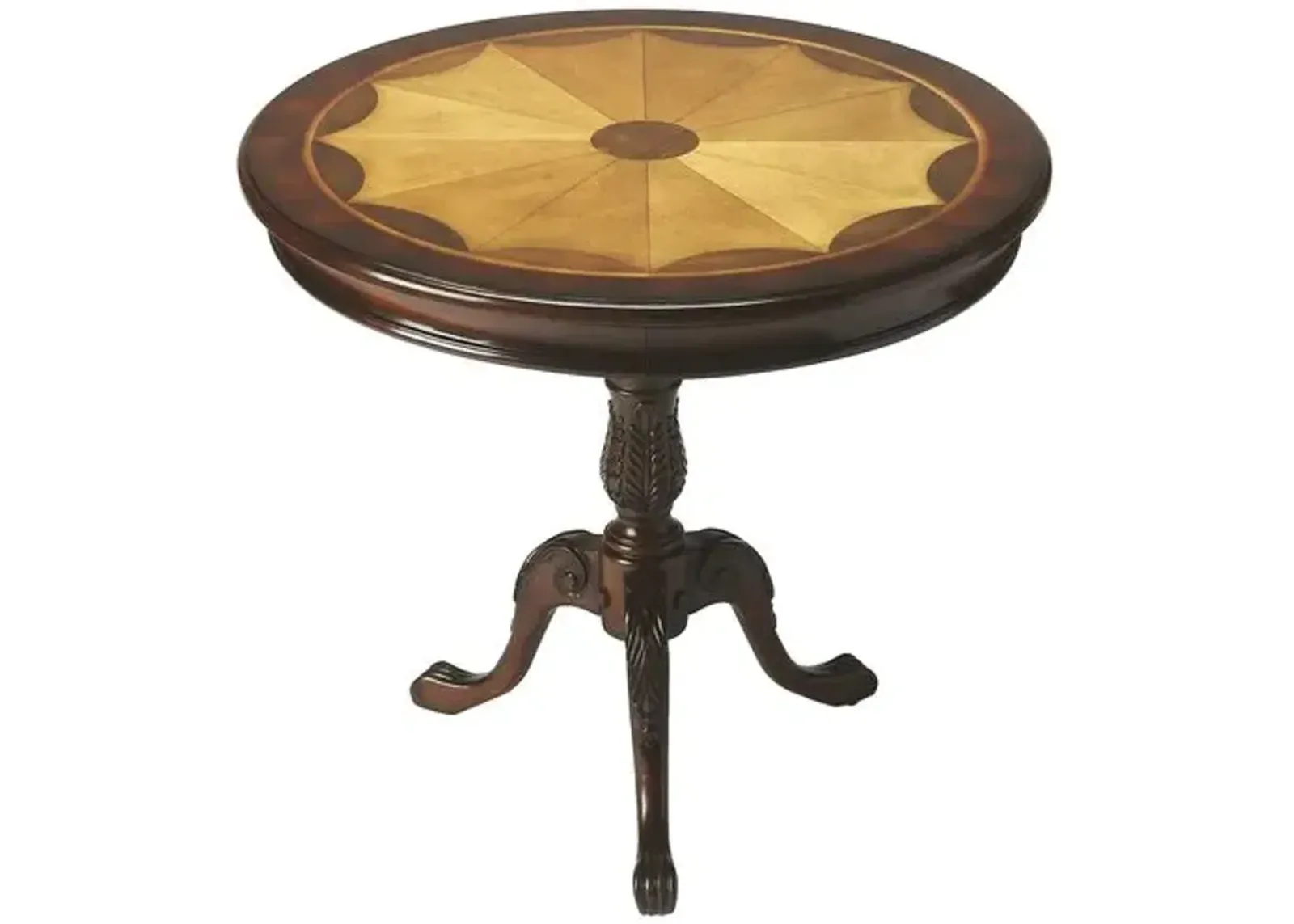 Tina Round Pedestal Foyer/Bistro Table - Brown