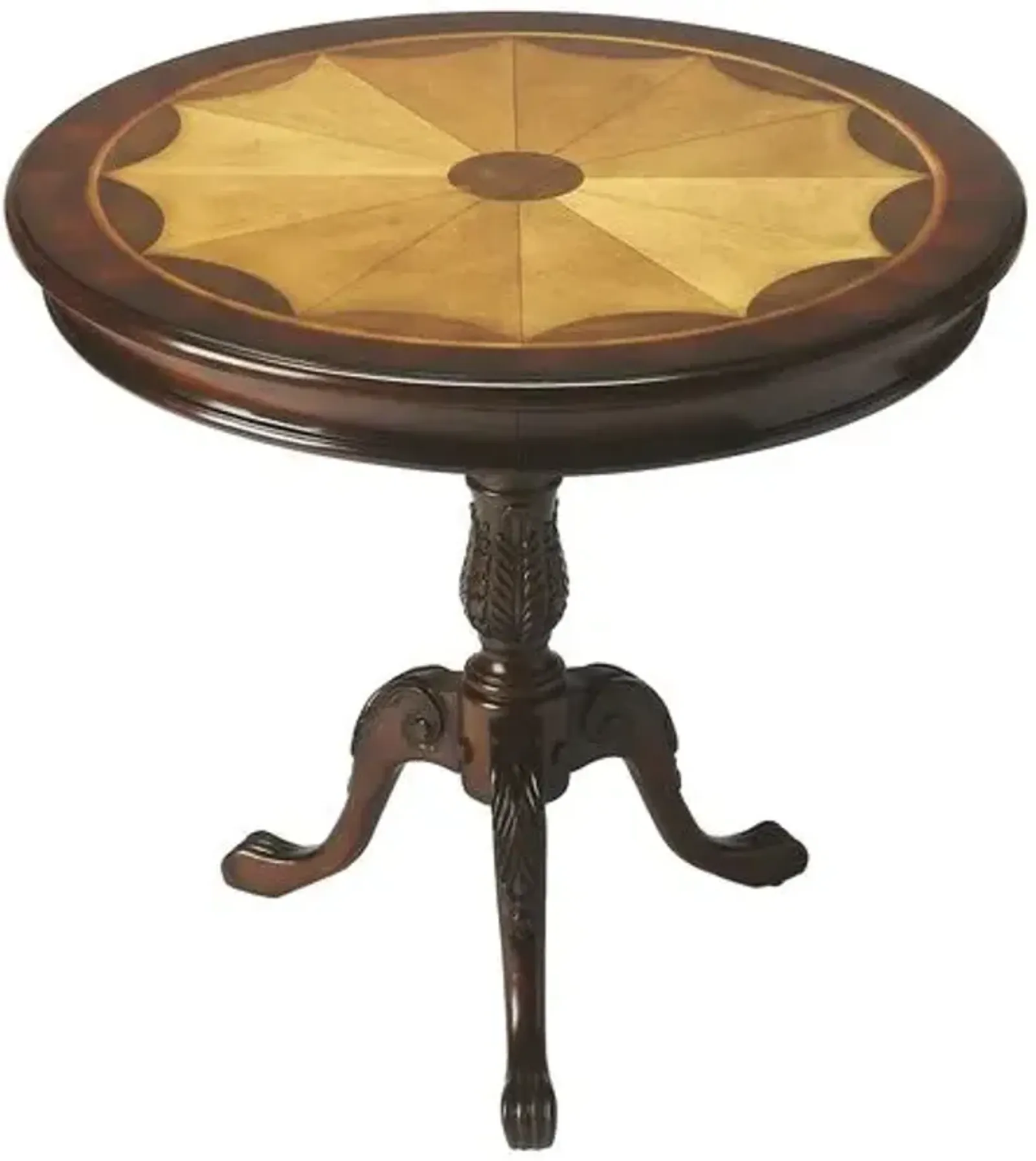 Tina Round Pedestal Foyer/Bistro Table - Brown