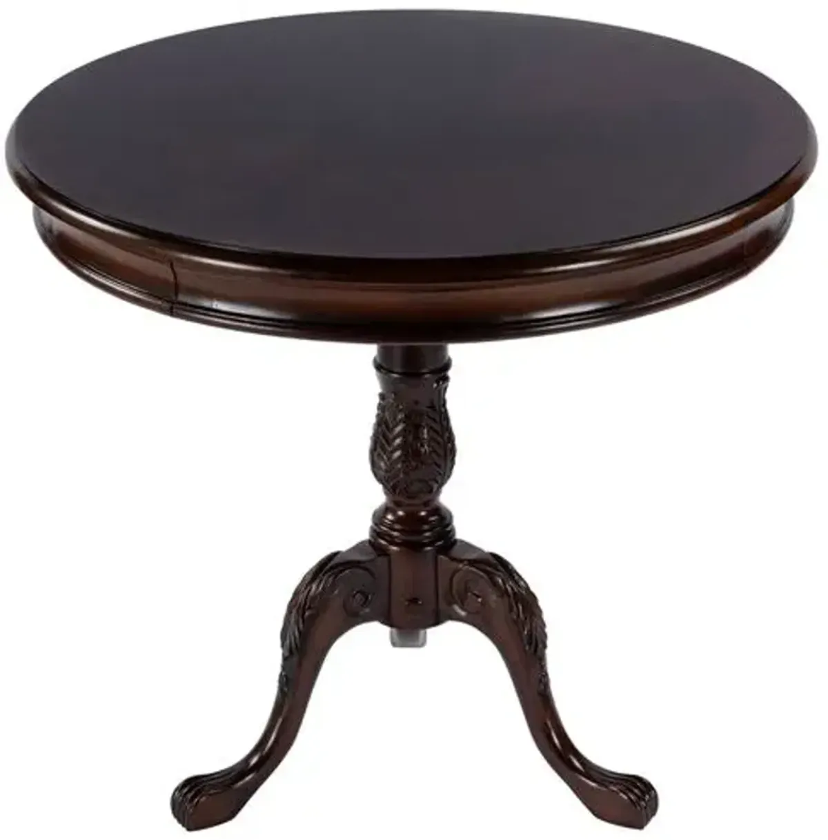 Tina Round Pedestal Foyer/Bistro Table - Brown