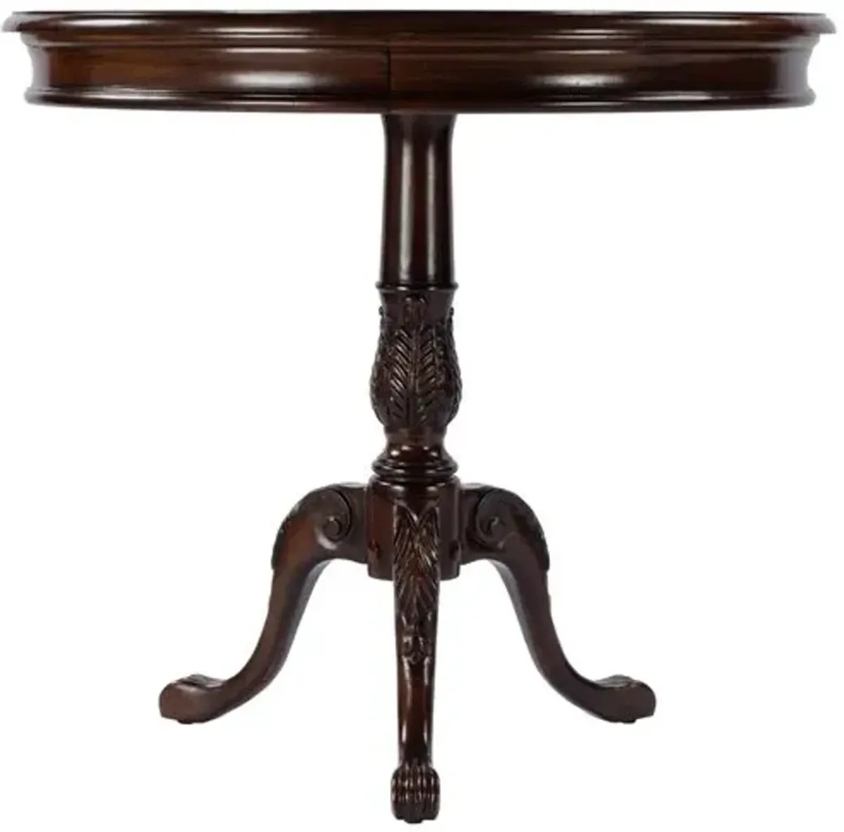 Tina Round Pedestal Foyer/Bistro Table - Brown