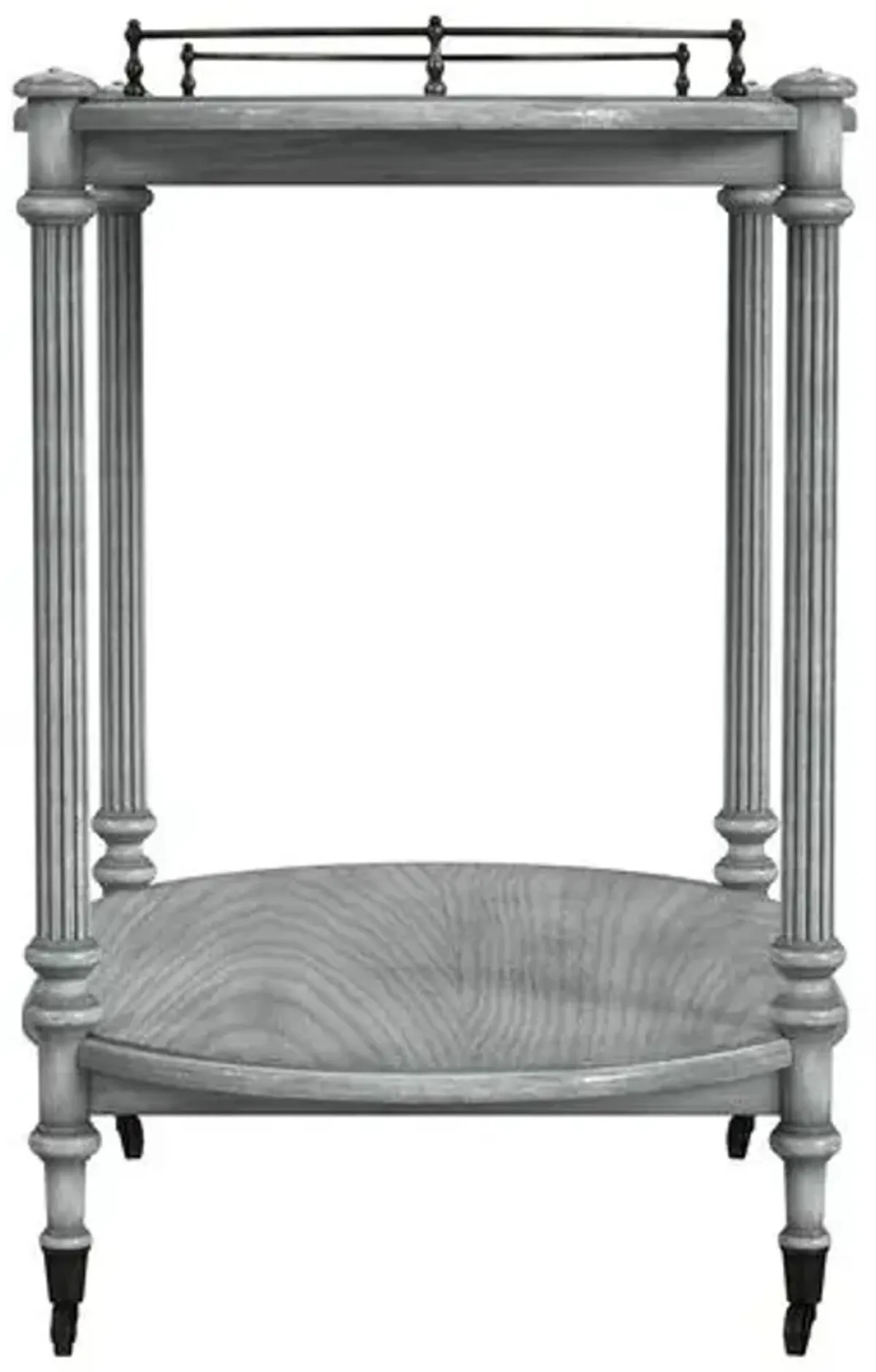 Rachel 2-Tier Bar Cart - Handcrafted - Gray