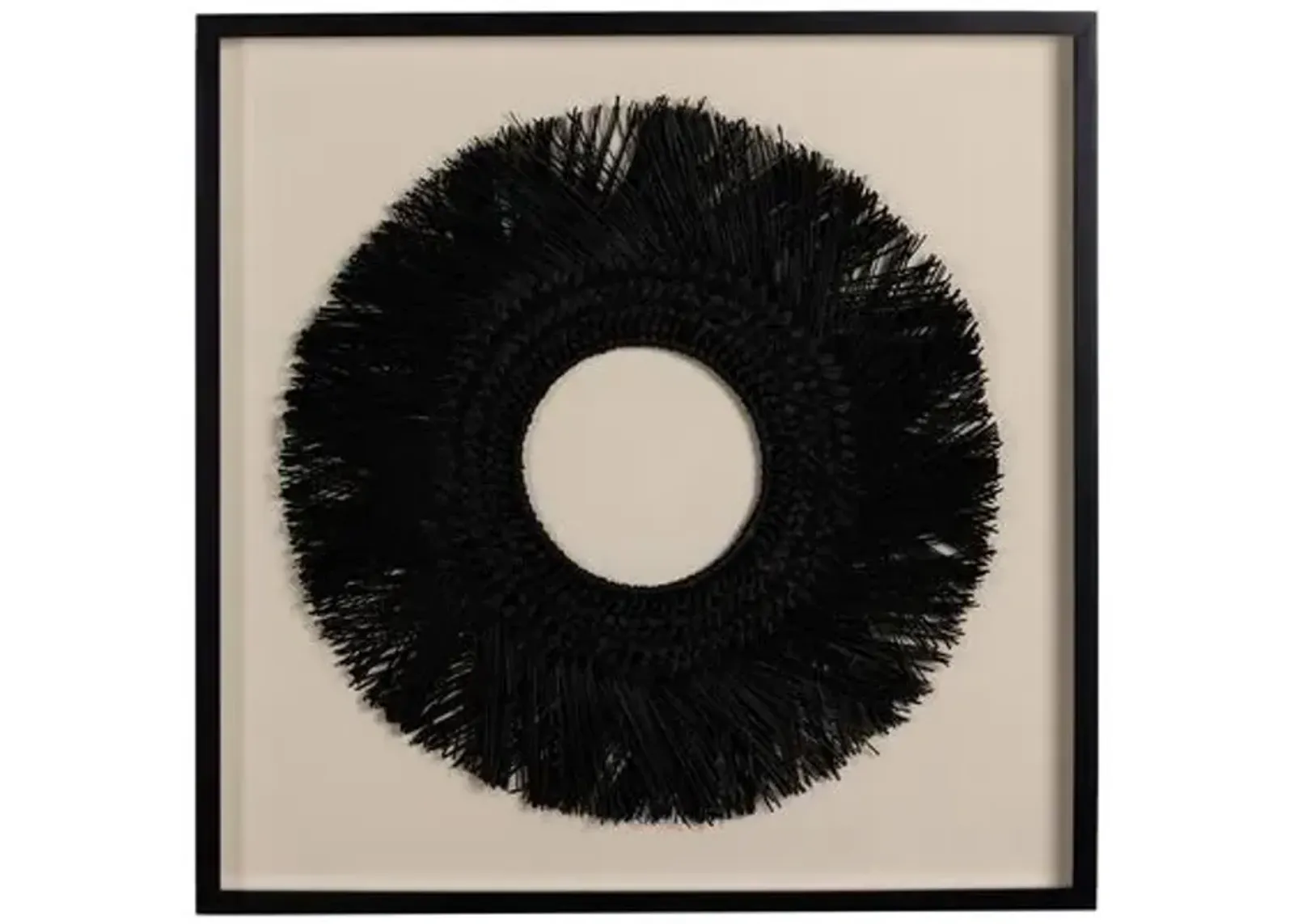 Ari - Framed Seagrass Object - Black