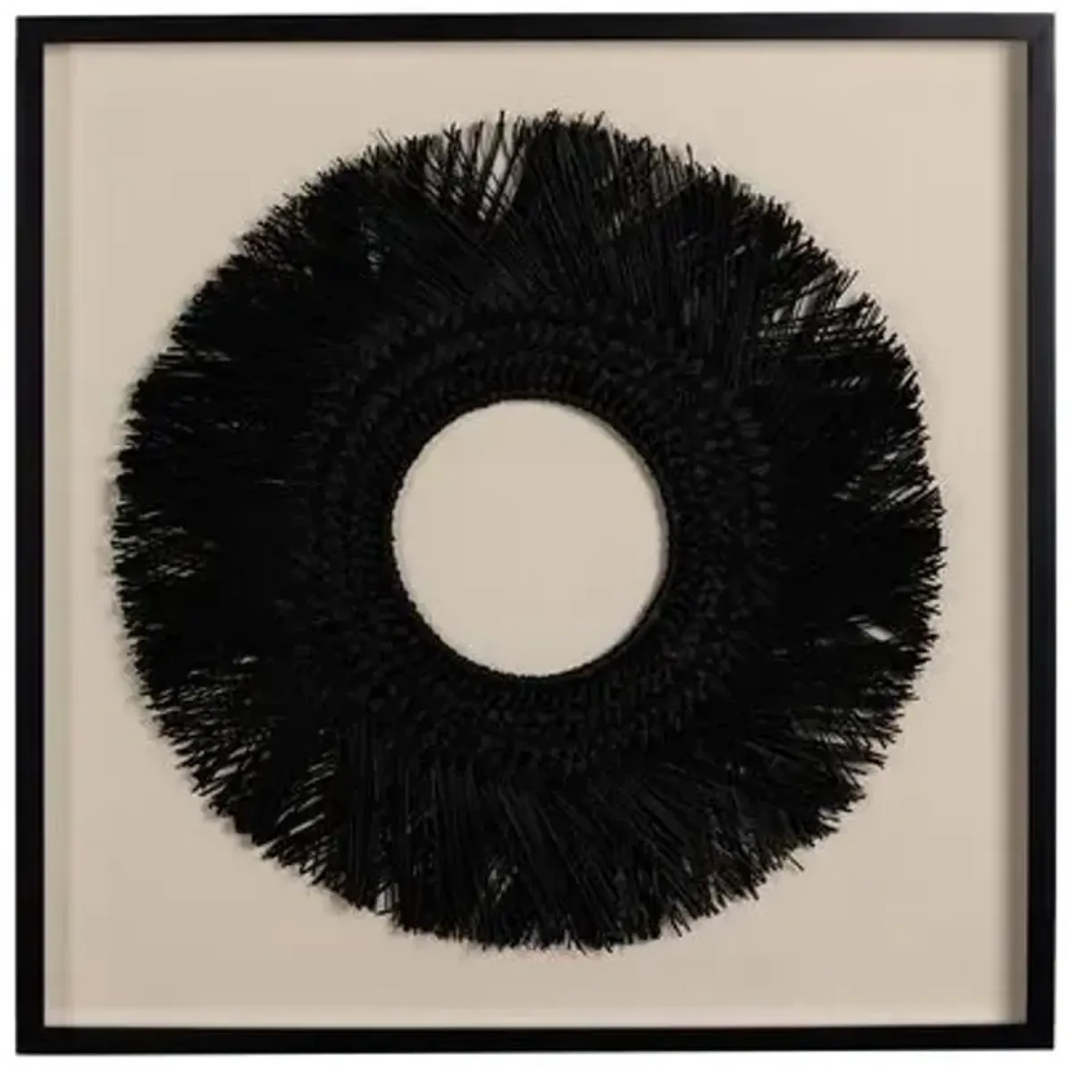 Ari - Framed Seagrass Object - Black