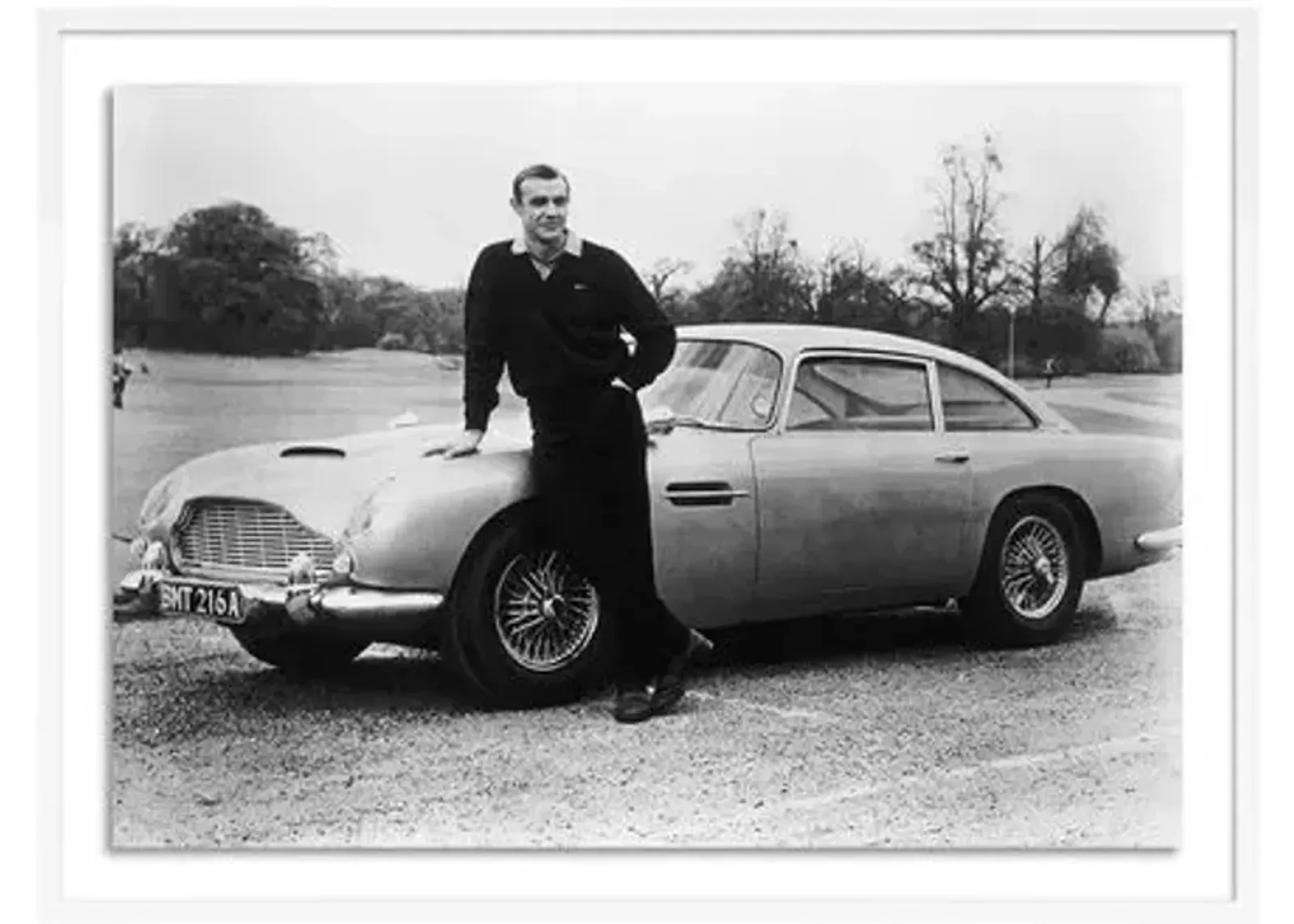 Sean Connery With 00'S Aston Martin - Getty Images - White