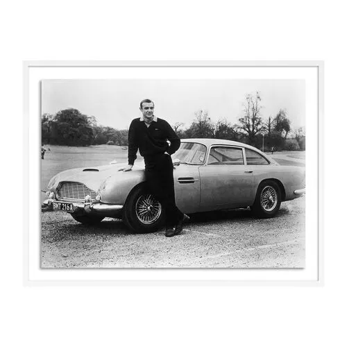 Sean Connery With 00'S Aston Martin - Getty Images - White