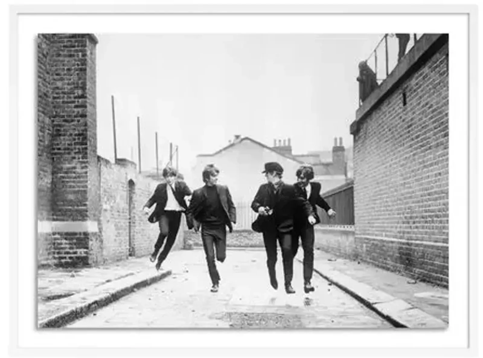 The Beatles Running In A Hard Day's Night - Getty Images - White