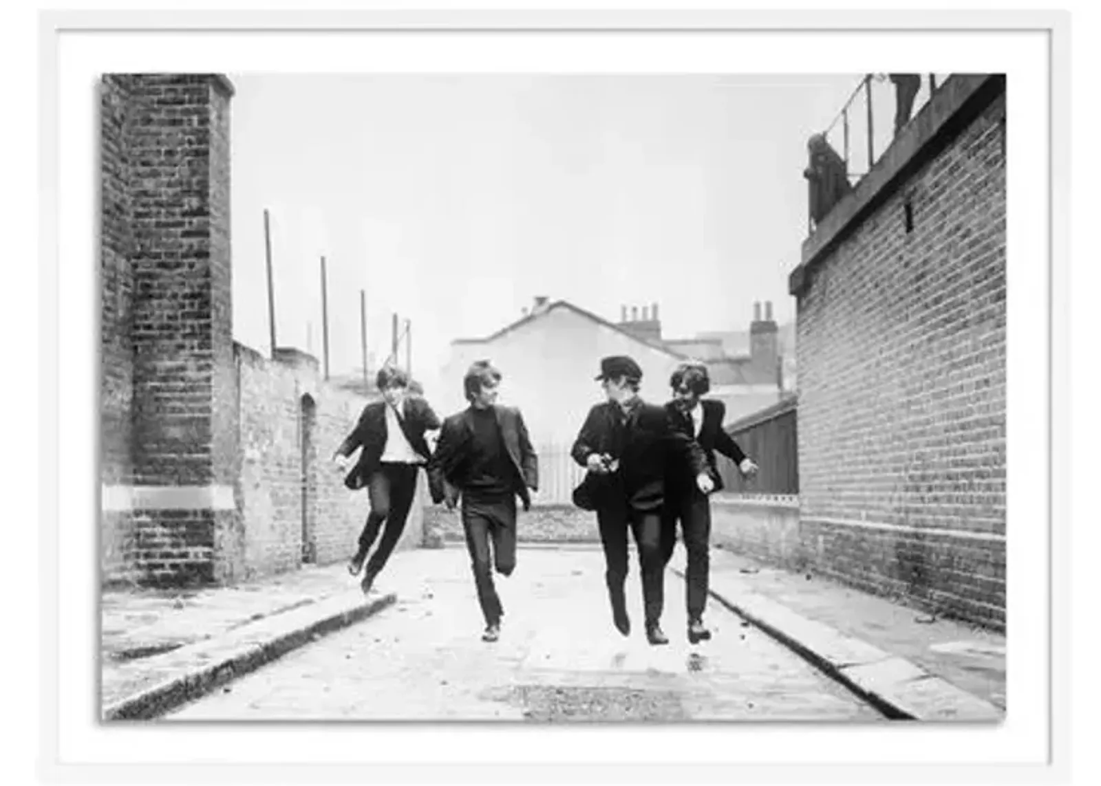 The Beatles Running In A Hard Day's Night - Getty Images - White