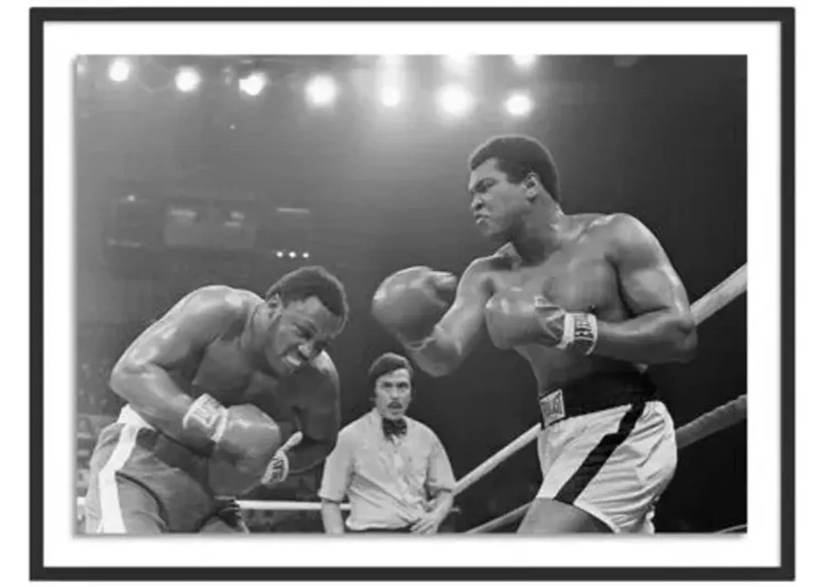 Getty Images - Muhammad Ali Punching Joe Frazier - Black