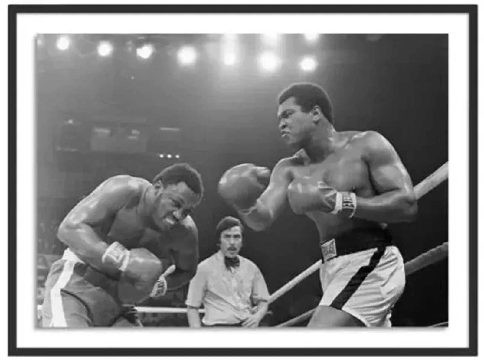 Getty Images - Muhammad Ali Punching Joe Frazier - Black