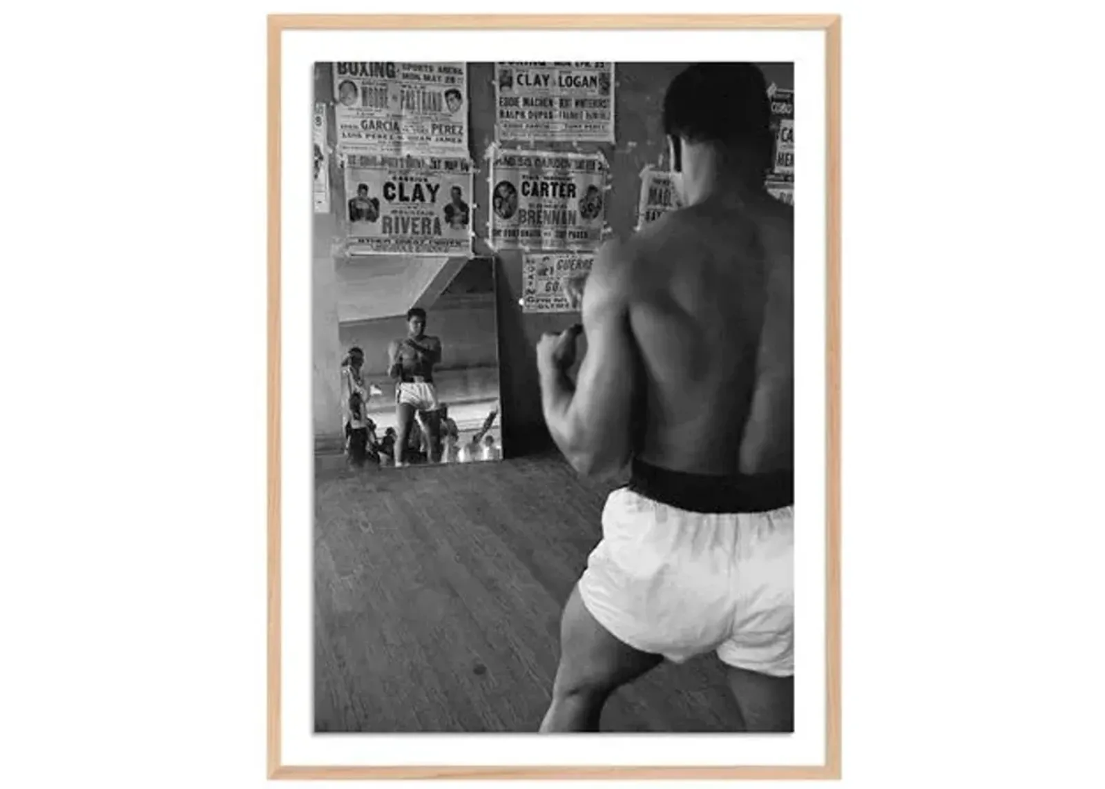 Cassius Clay Watching Himself In A Mirror - Getty Images - Clear