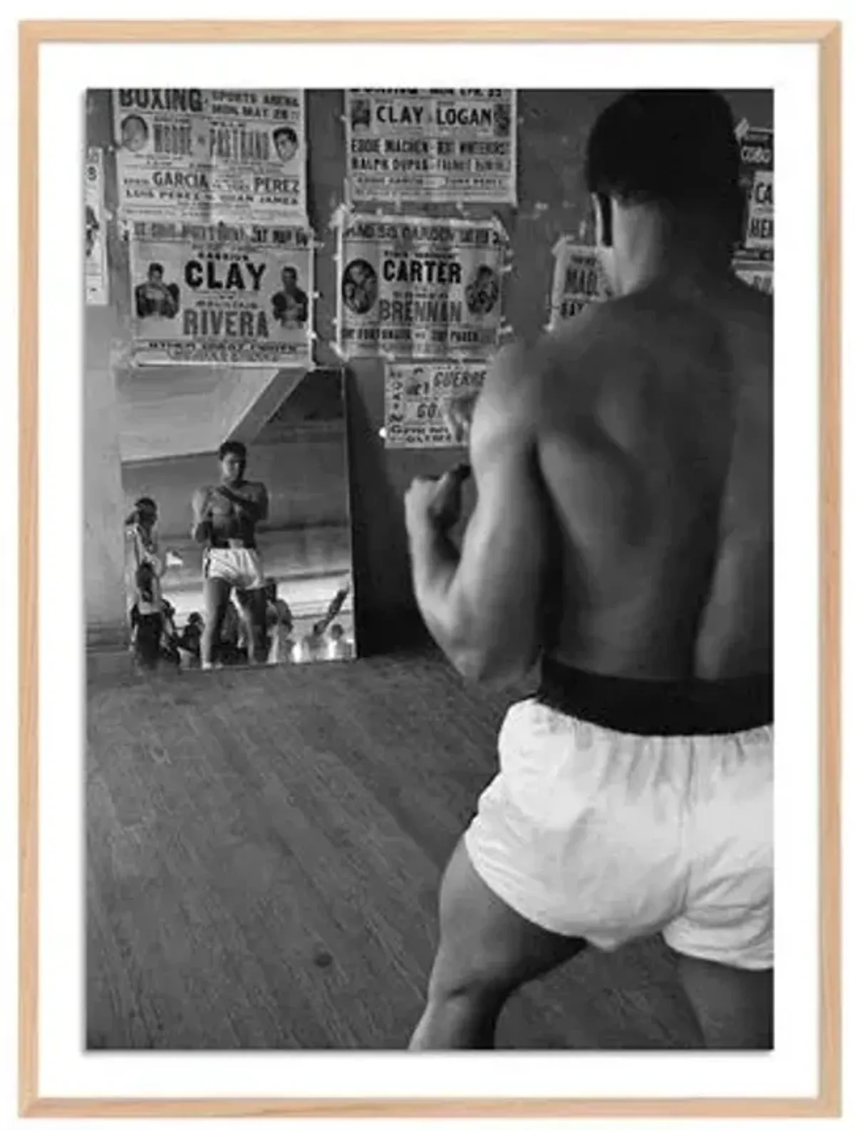 Cassius Clay Watching Himself In A Mirror - Getty Images - Clear