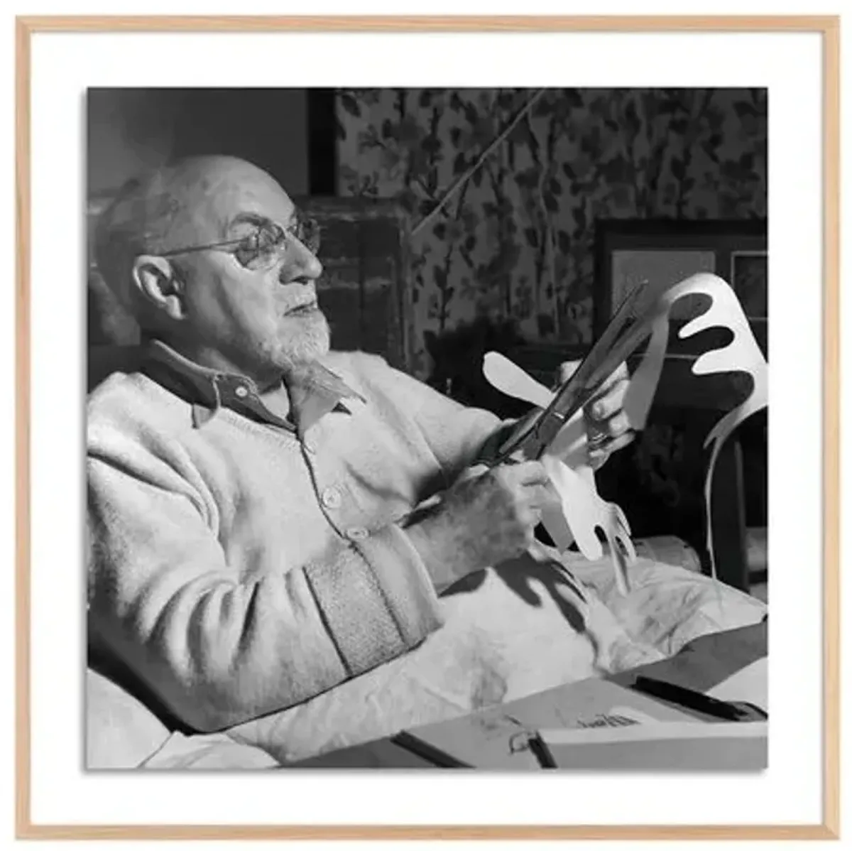 Henri Matisse - Working On Paper Cut-Out - Getty Images - White