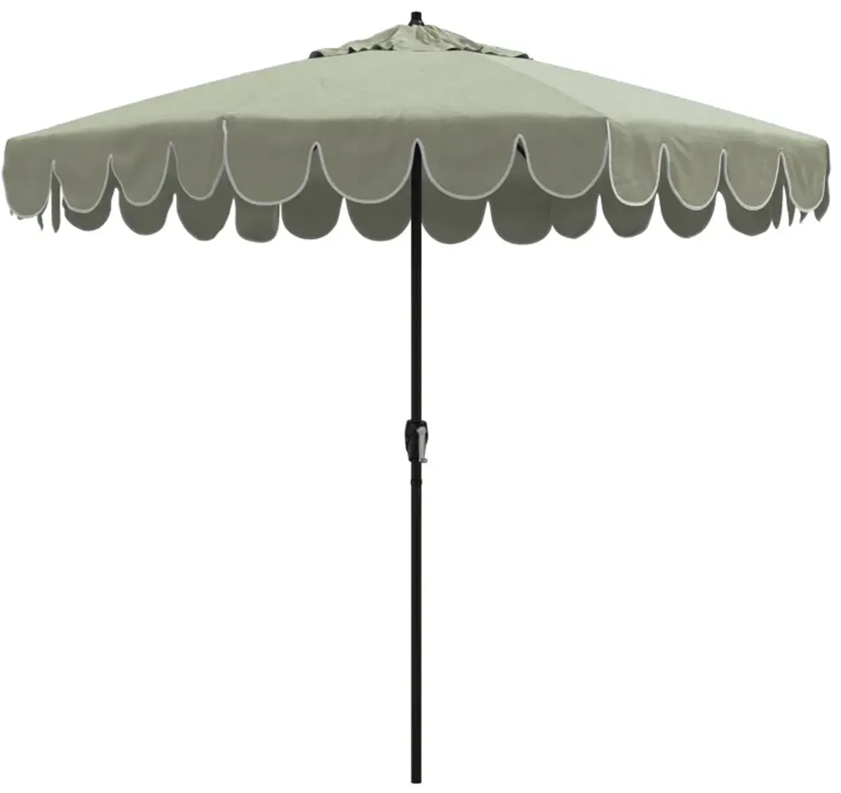 Phoebe Scallop-Edge Patio Umbrella - Sunbrella - Blue