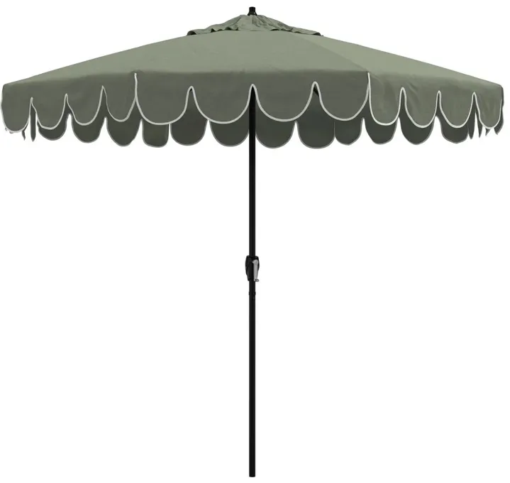 Phoebe Scallop-Edge Patio Umbrella, Sunbrella