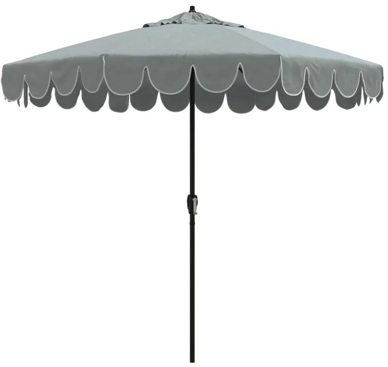 Phoebe Scallop Edge Patio Umbrella - Cast Mist - Blue