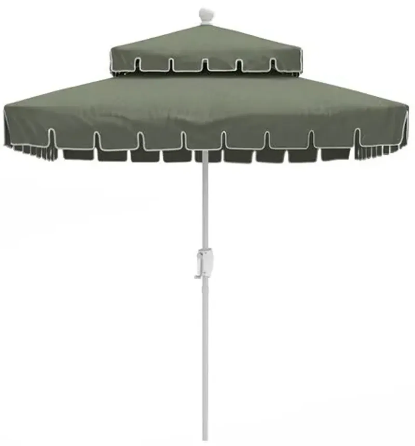 Liz Two-Tier Square Patio Umbrella - Cast Sage - Green