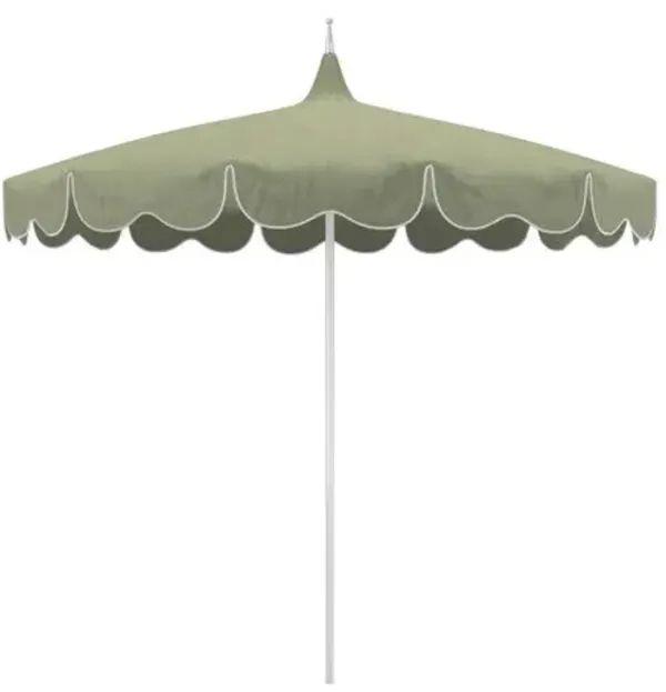 Billow Pagoda Patio Umbrella - Sunbrella - Blue