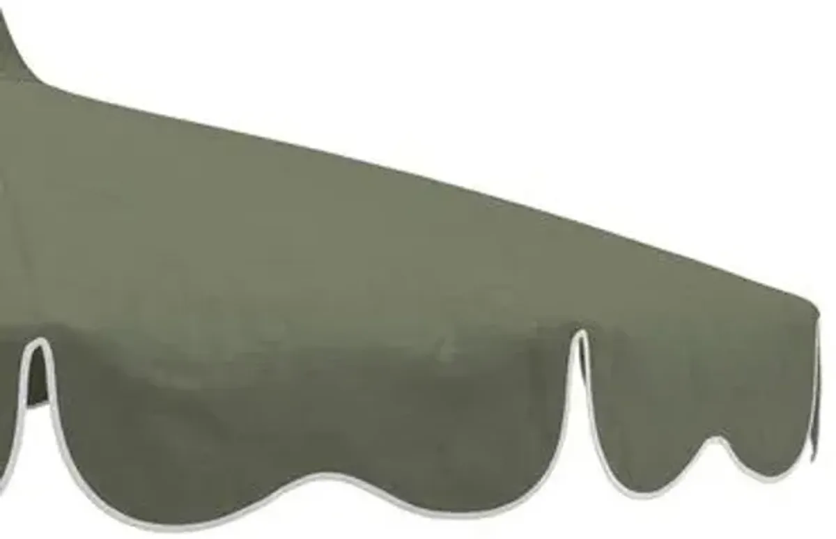 Billow Pagoda Patio Umbrella - Sunbrella - Green