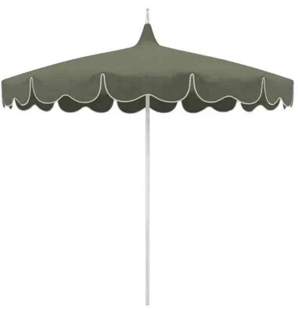Billow Pagoda Patio Umbrella - Sunbrella - Green