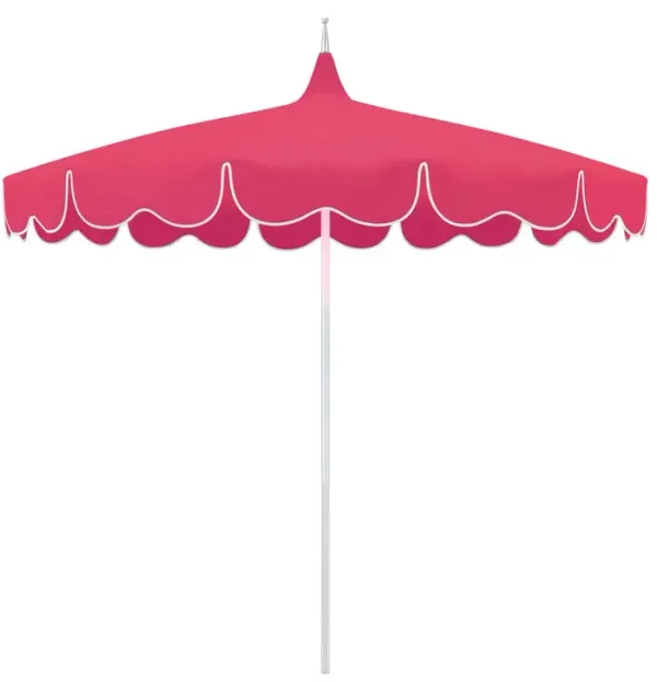 Billow Pagoda Patio Umbrella - Sunbrella - Pink