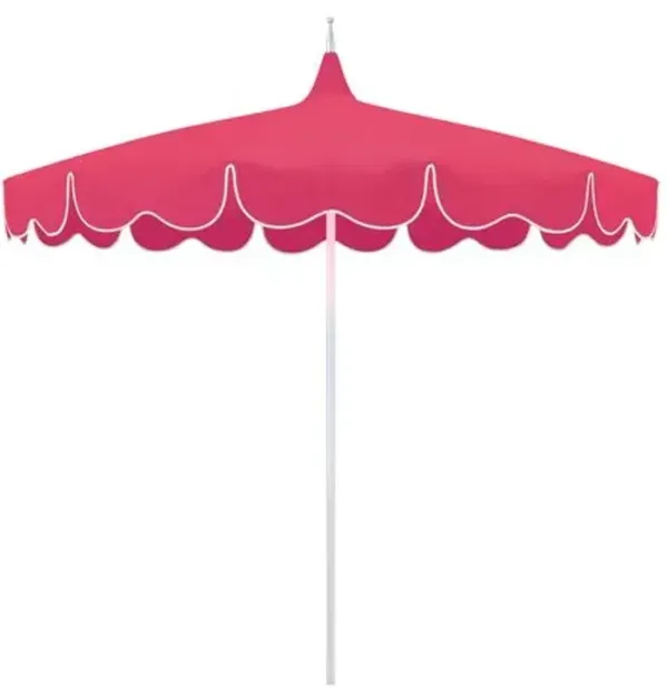 Billow Pagoda Patio Umbrella - Sunbrella - Pink