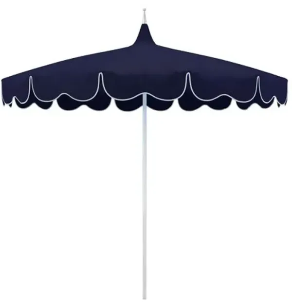 Billow Pagoda Patio Umbrella - Sunbrella - Blue