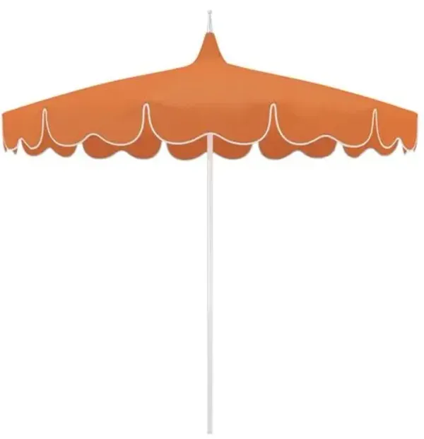 Billow Pagoda Patio Umbrella - Sunbrella - Orange
