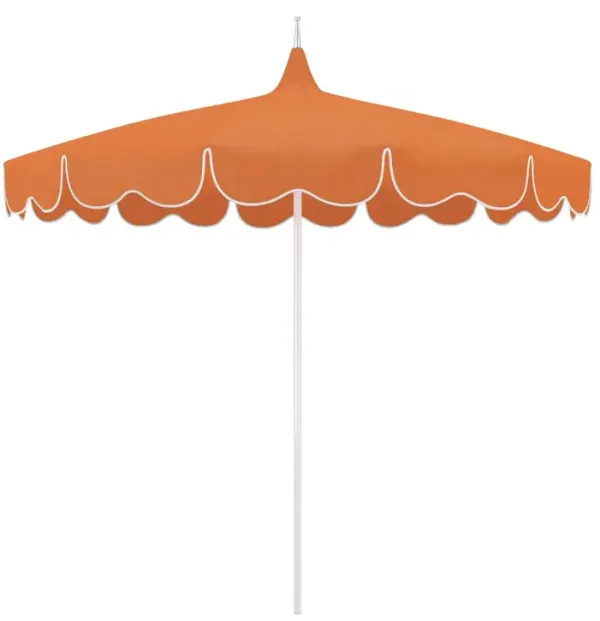Billow Pagoda Patio Umbrella - Sunbrella - Orange