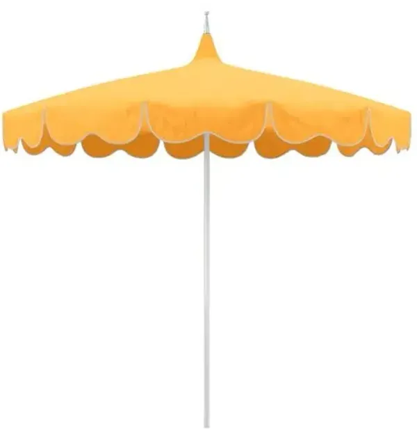 Billow Pagoda Patio Umbrella - Sunbrella - Yellow