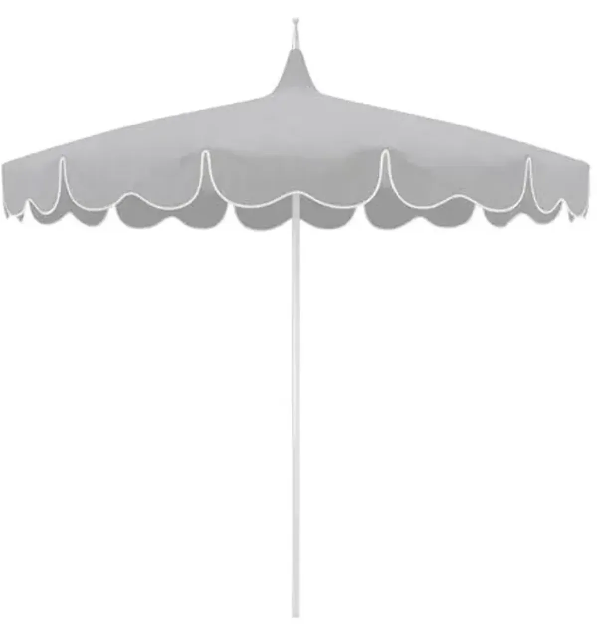 Billow Pagoda Patio Umbrella - Sunbrella - Gray