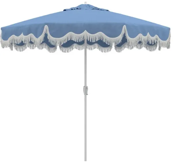 Ripple Fringe Patio Umbrella, Sunbrella