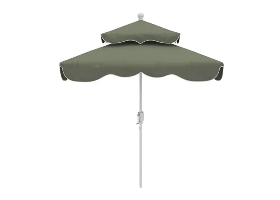 Ripple Two Tier Square Patio Umbrella - Green