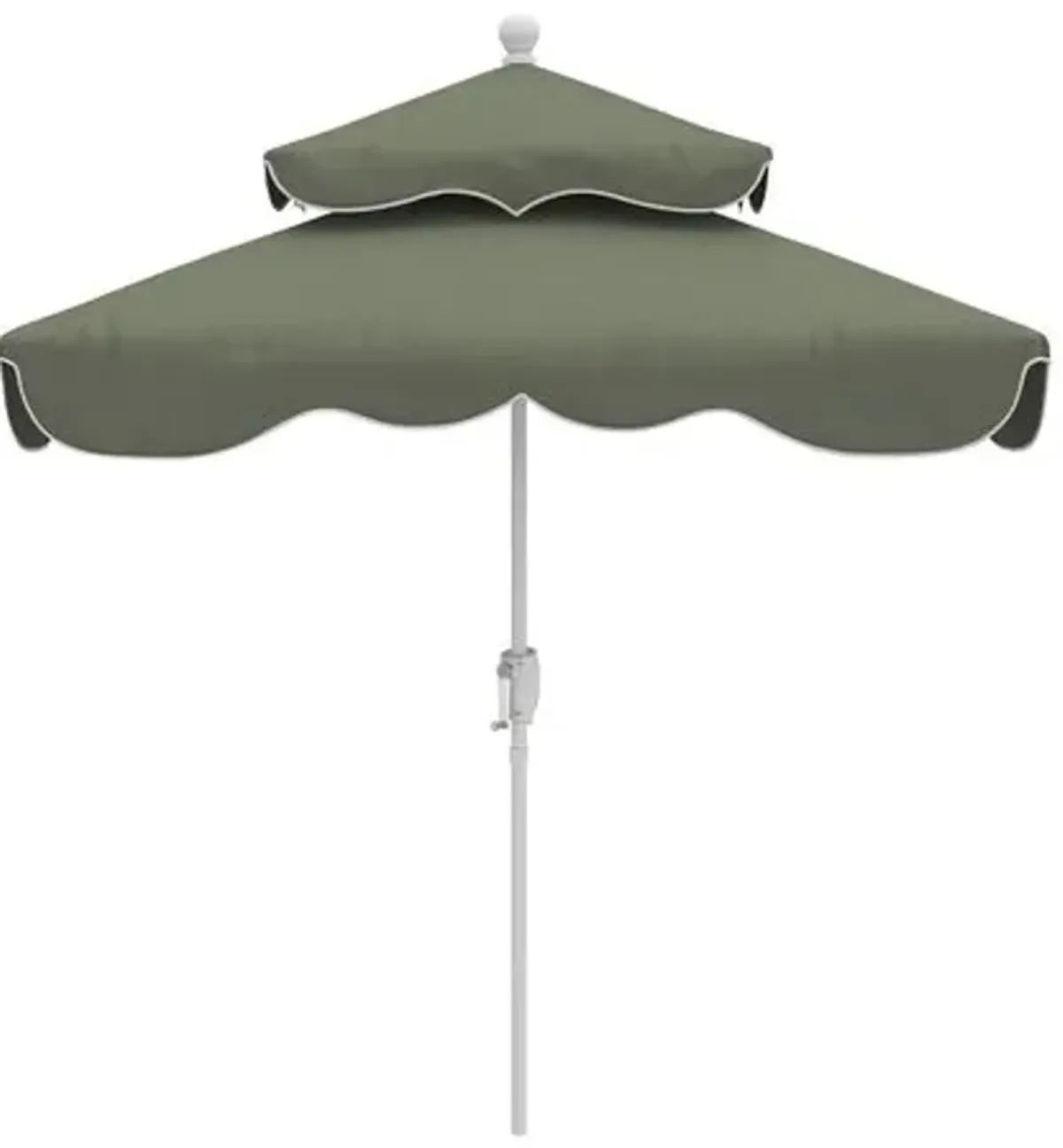 Ripple Two Tier Square Patio Umbrella - Green