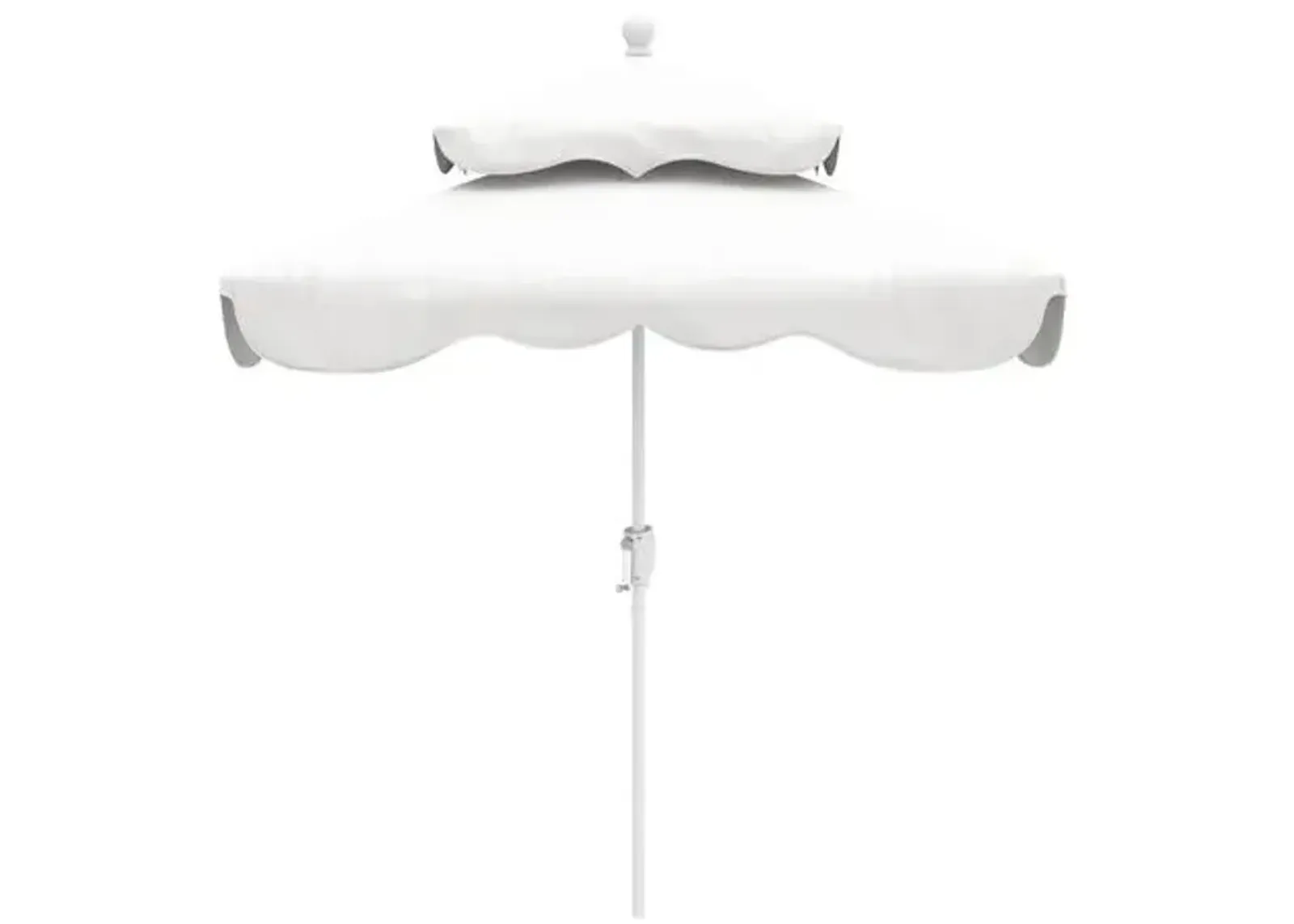 Ripple Two Tier Square Patio Umbrella - White