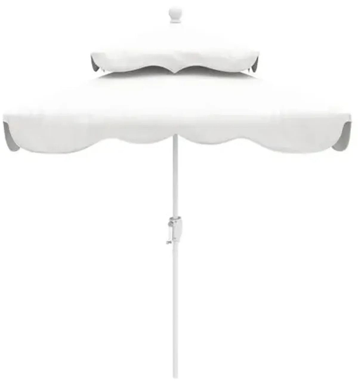 Ripple Two Tier Square Patio Umbrella - White