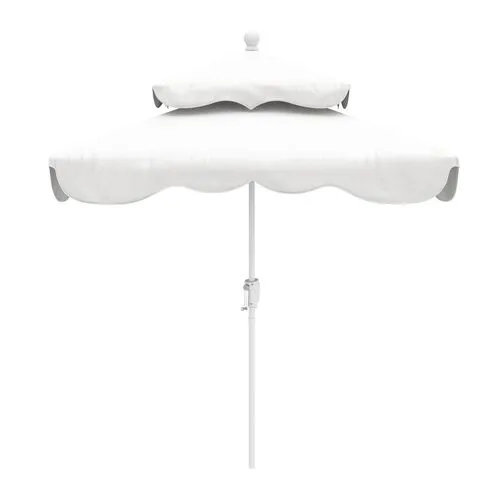 Ripple Two Tier Square Patio Umbrella - White