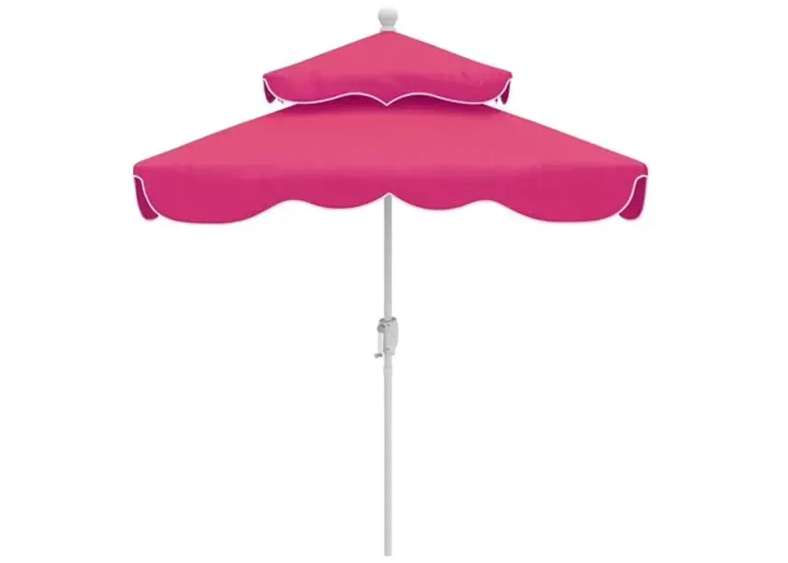 Ripple Two Tier Square Patio Umbrella - Pink