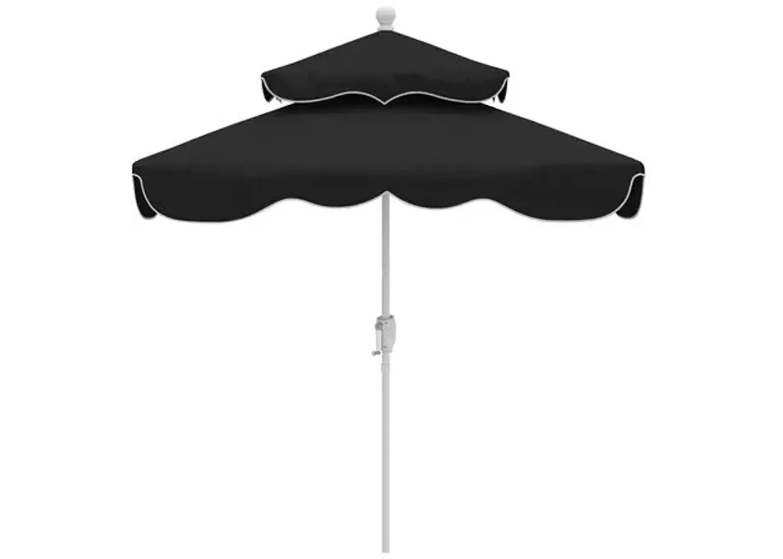 Ripple Two Tier Square Patio Umbrella - Black