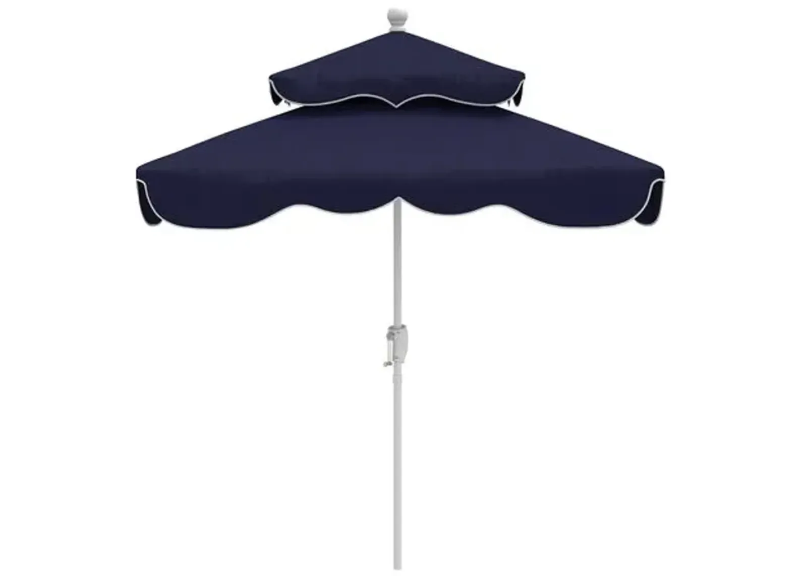 Ripple Two Tier Square Patio Umbrella - Blue