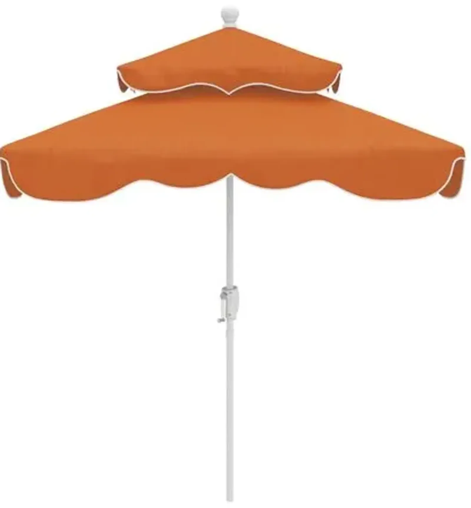 Ripple Two Tier Square Patio Umbrella - Orange