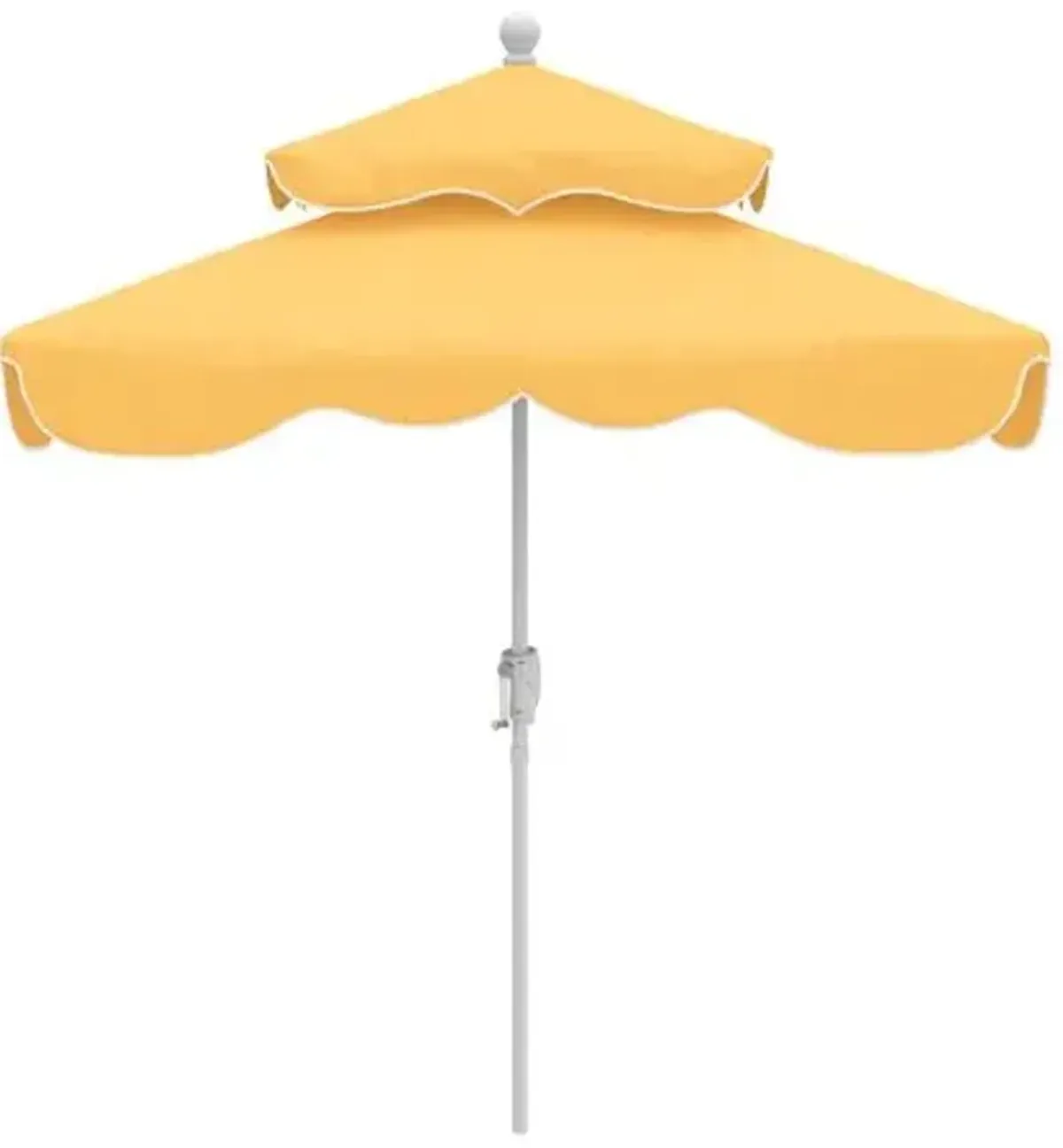 Ripple Two Tier Square Patio Umbrella - Yellow