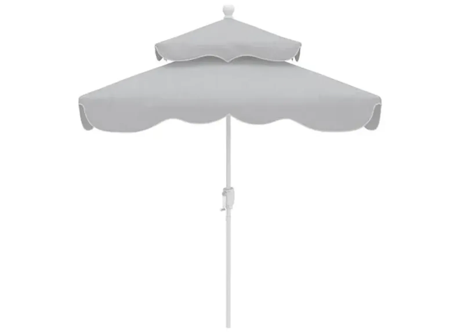 Ripple Two Tier Square Patio Umbrella - Gray