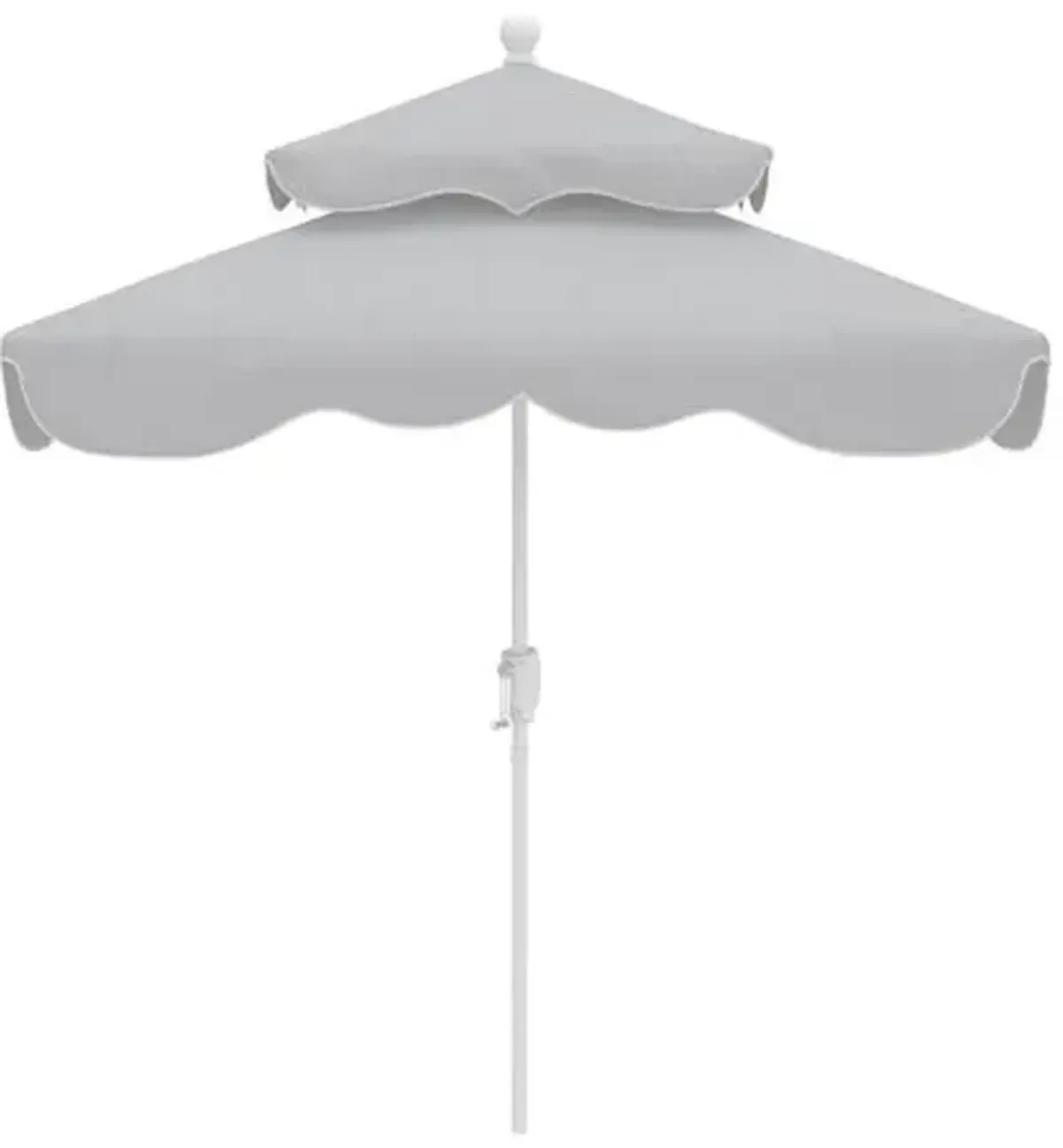 Ripple Two Tier Square Patio Umbrella - Gray