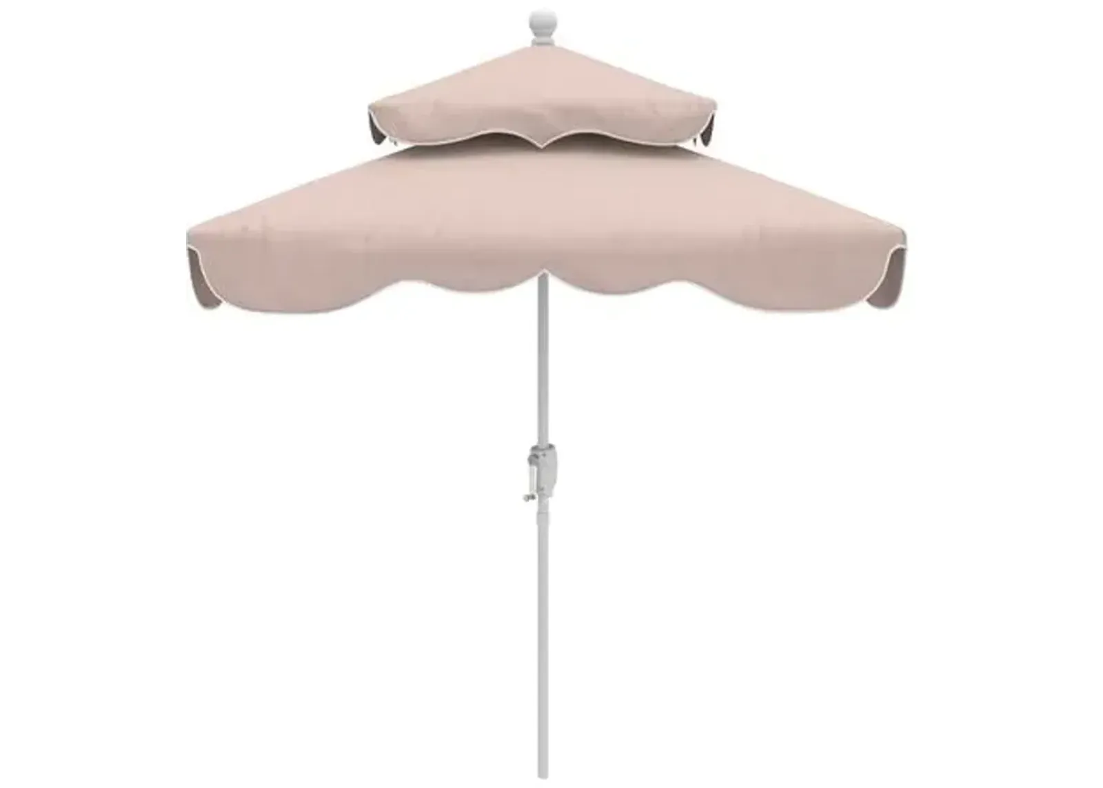 Ripple Two Tier Square Patio Umbrella - Pink